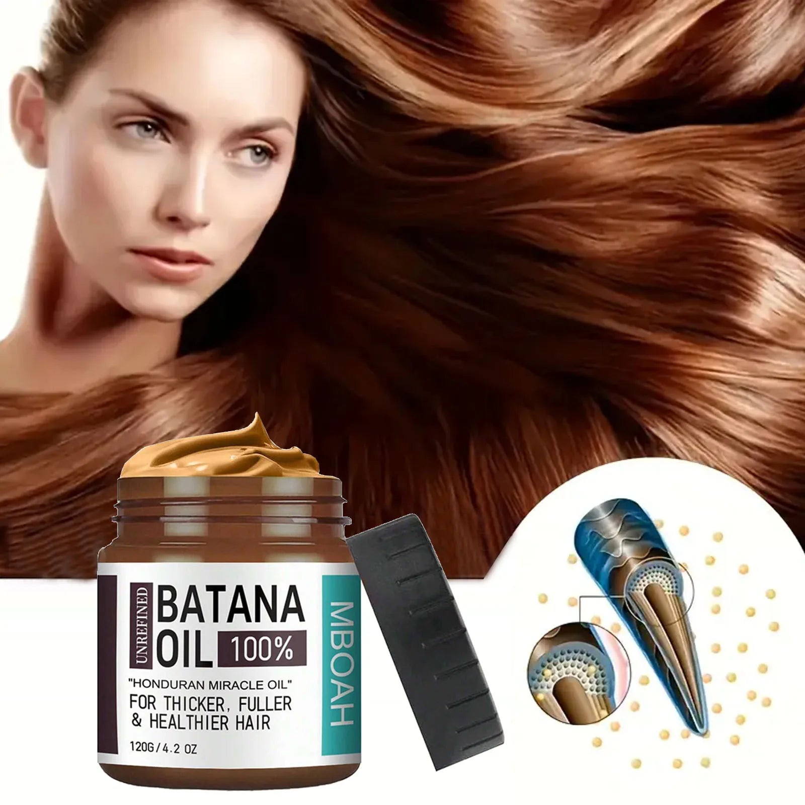 Batana Oil Elixir Hair Conditioner Silk-Smooth Finish For Fuller Thicker Healthier Hair — Amber-Brown | KIMLUD