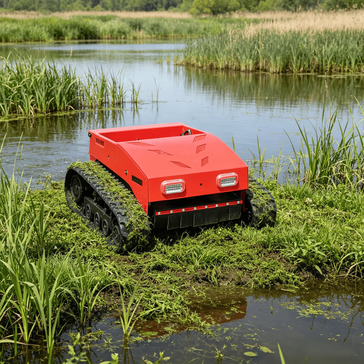 Robotic Lawn Mower – Remote Control – 550mm Cutting Width – 0-3 KMH | KIMLUD