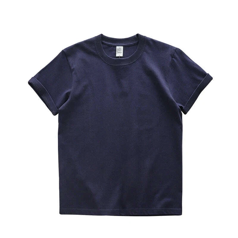 KIMLUD, Dukeen 280gsm Oversized Heavy T-Shirt for Men Summer Short Sleeve Tee Cotton Solid Color Top Casual T Shirts One Piece, KIMLUD Womens Clothes