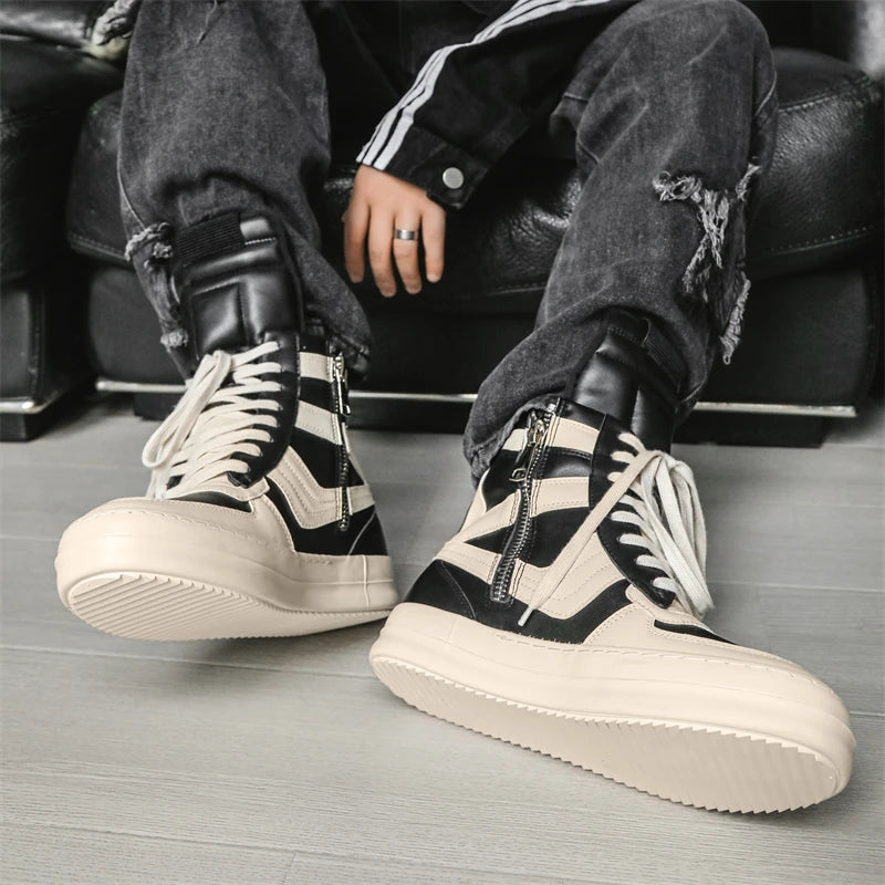 High Top Sneakers – Lace-Up – High Top | KIMLUD
