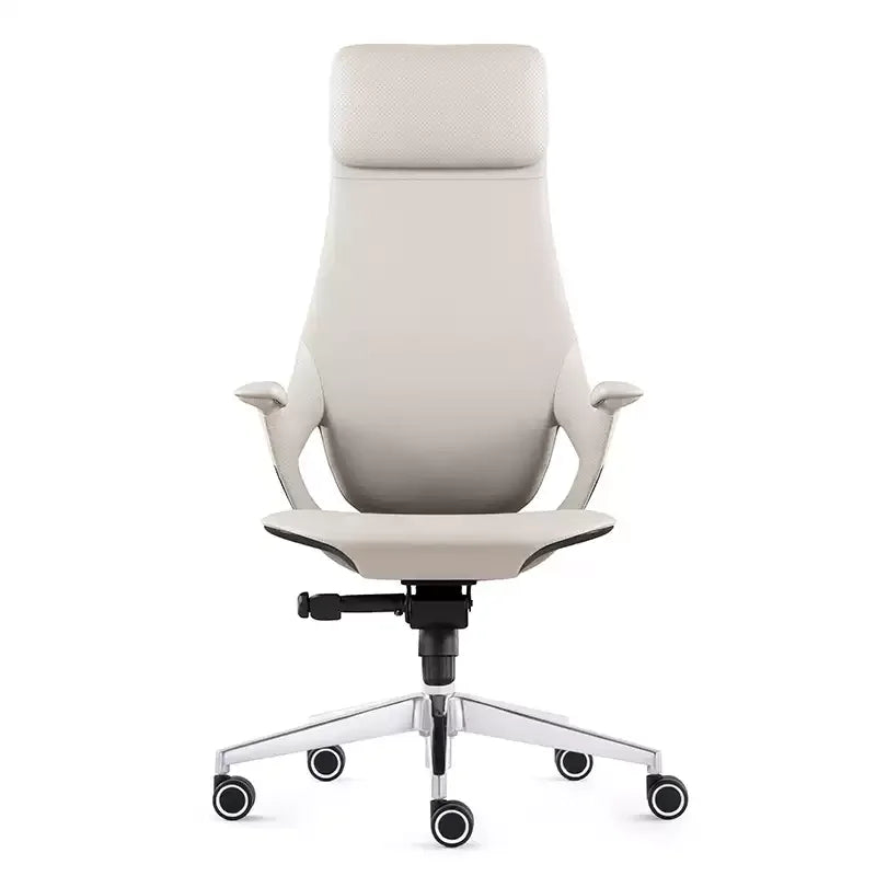 Leather Nordic Ergonomic Solid Office Chair — Blue | KIMLUD