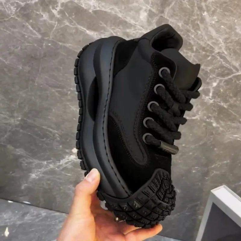 Men's Running Shoes – Winter Warm Fleece Lining – Platform Sneakers | KIMLUD