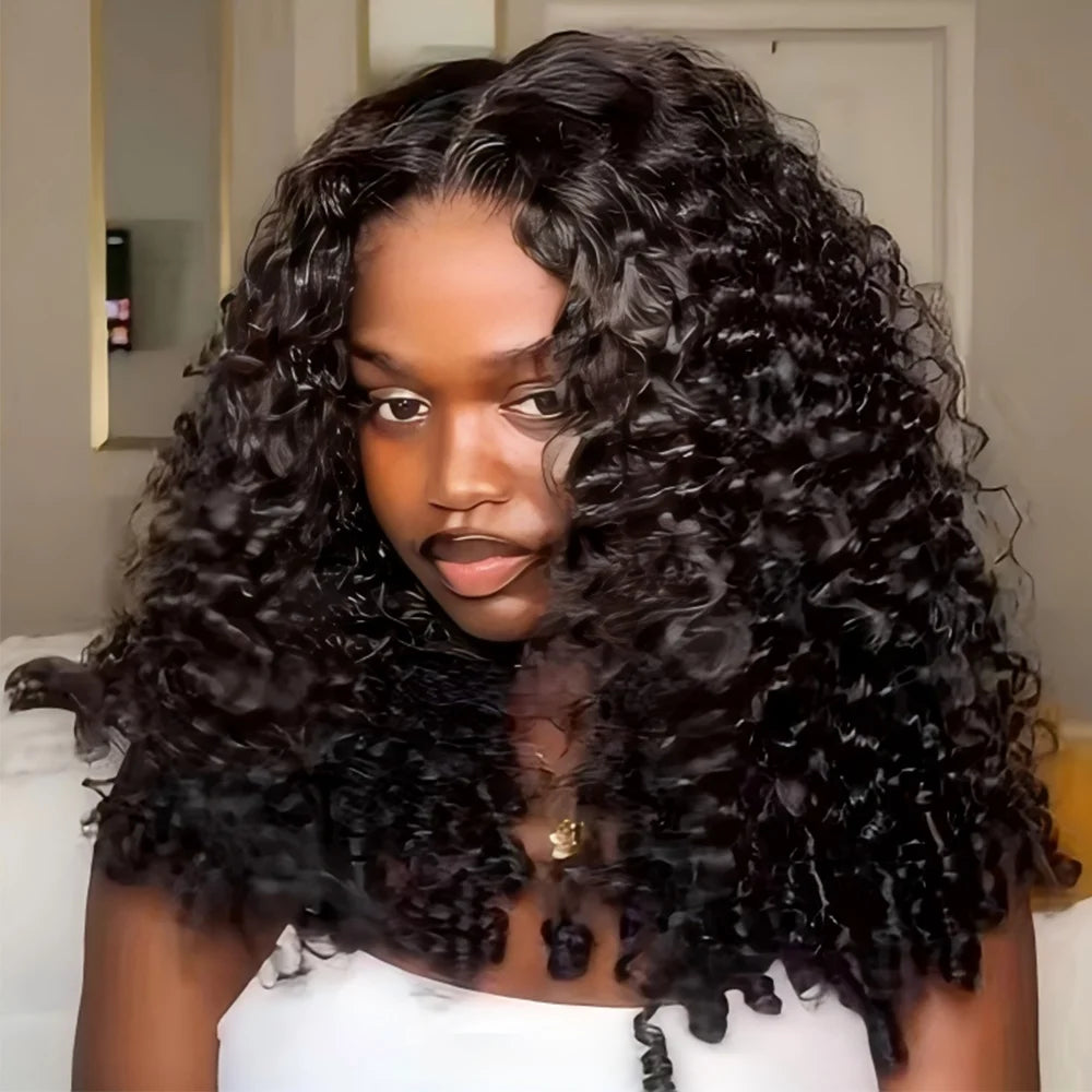 Lace Front Wig – Glueless 250% Burmese Curly – Swiss Lace – Transparent | KIMLUD