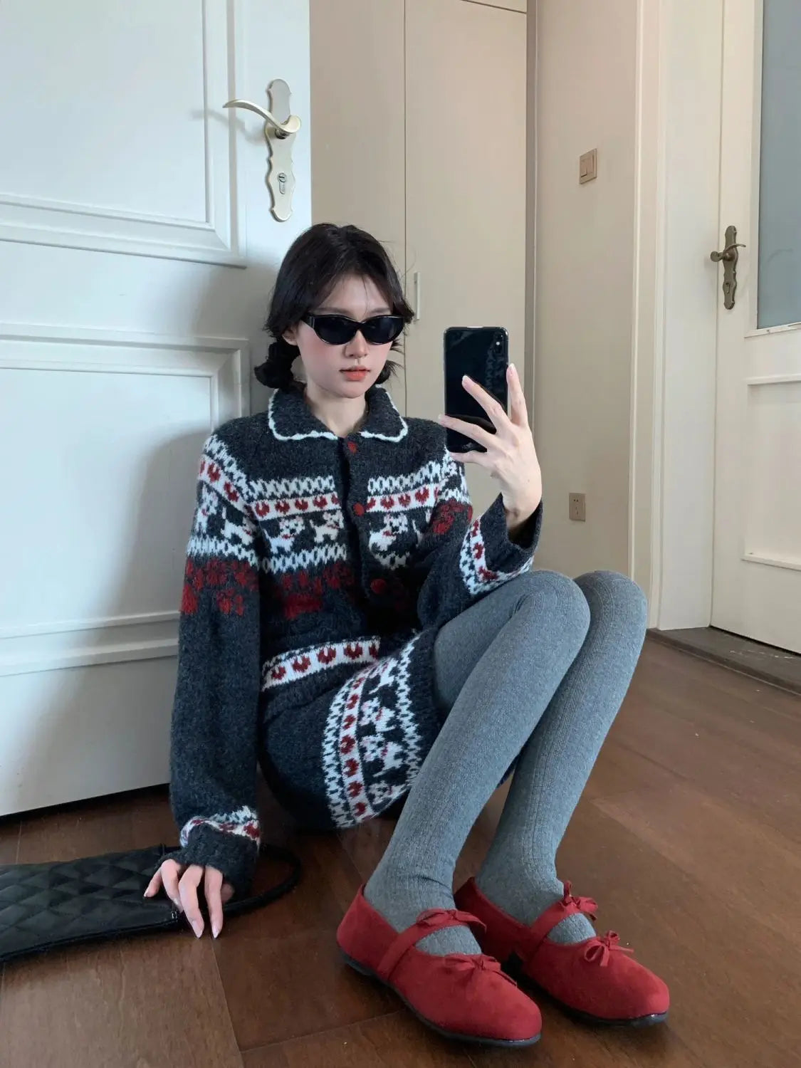 KIMLUD, Knitted Suit Women 2025 Fashion Vintage Sping Autumn Cardigan Sweater Coat Short Skirt Ladies Two Piece Set Outfits, KIMLUD Womens Clothes