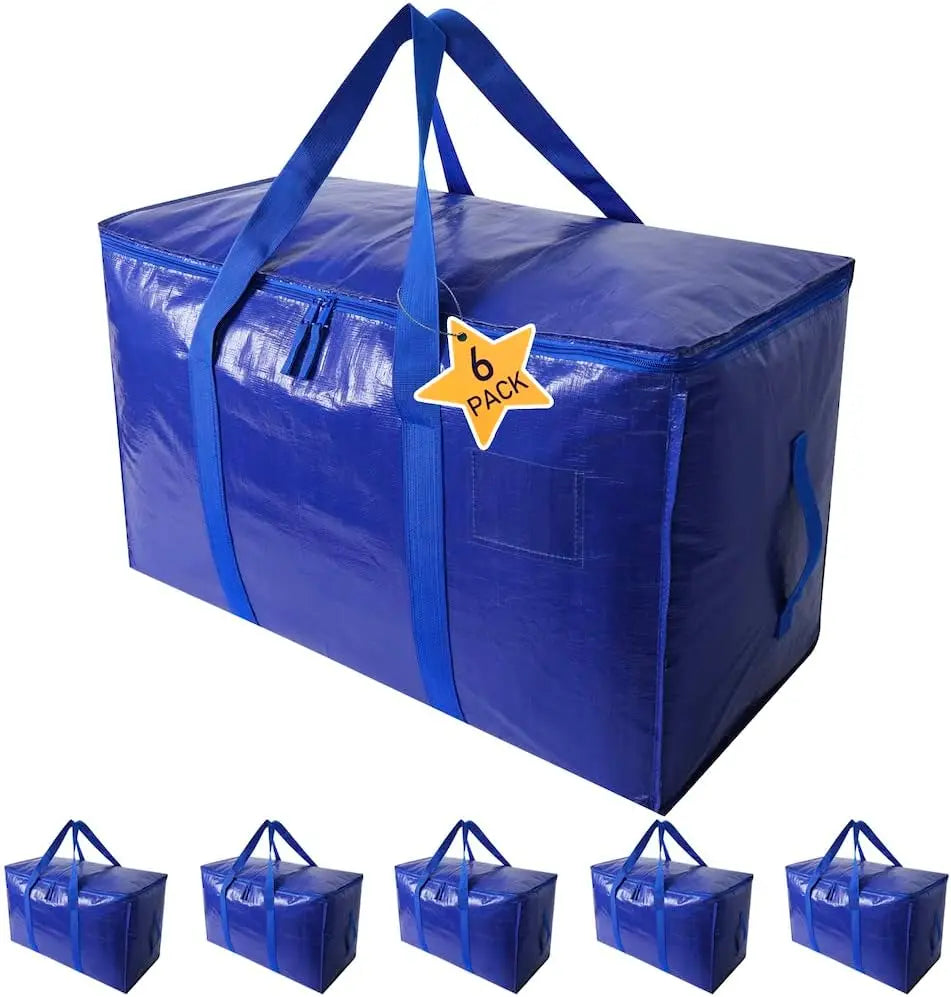 Heavy Duty Polyester Solid Storage Bags — Black | KIMLUD