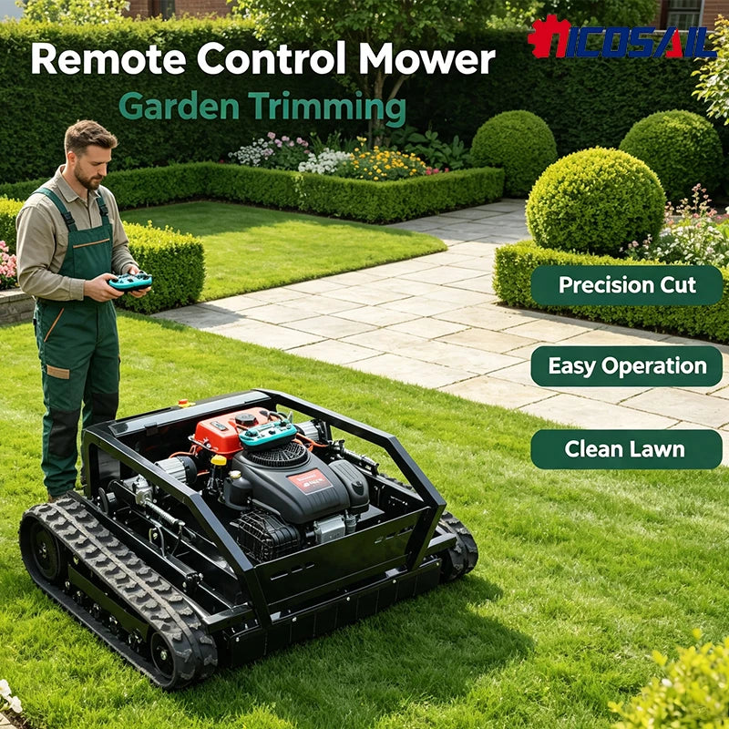 Remote Control Grass Cutter – Tracked Mower – 1000mm Cutting Width | KIMLUD