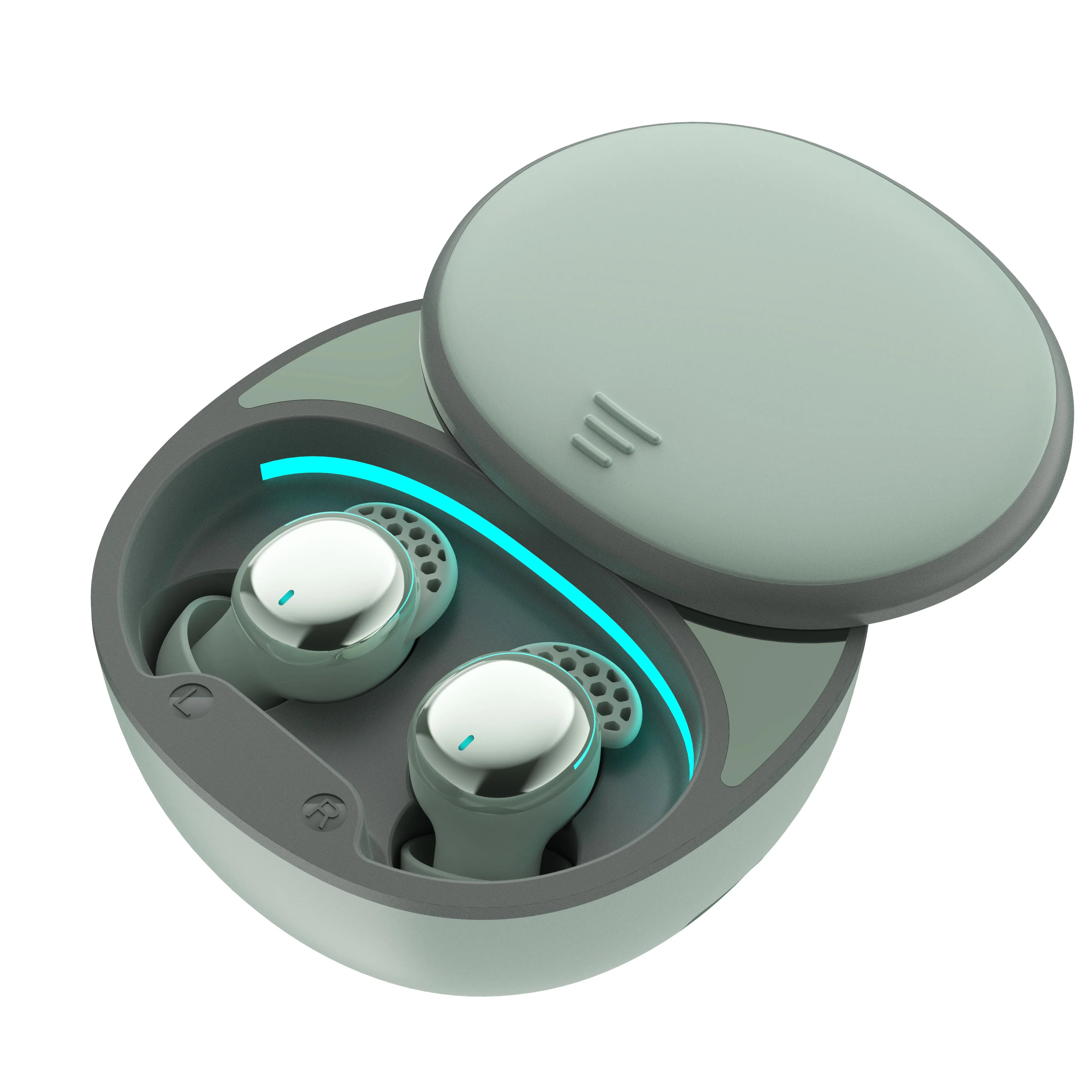 Satin-Matte ABS Earbuds Sleep-Optimized Noise-Blocking — Mint Green | KIMLUD