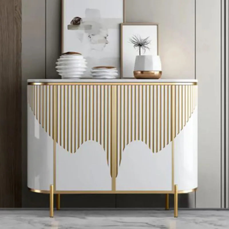 Gold-Toned Cabinet French Narrow Space-Saving — Gold | KIMLUD