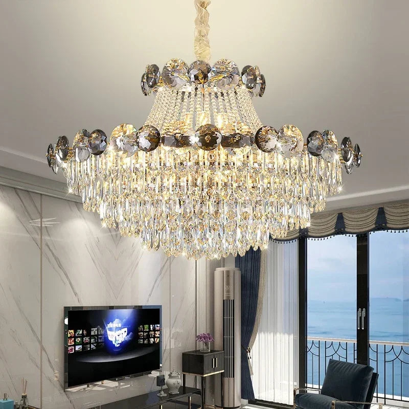 Crystal chandelier living room bedroom luxury modern minimalist villa decorative lamp 110V220V support customization