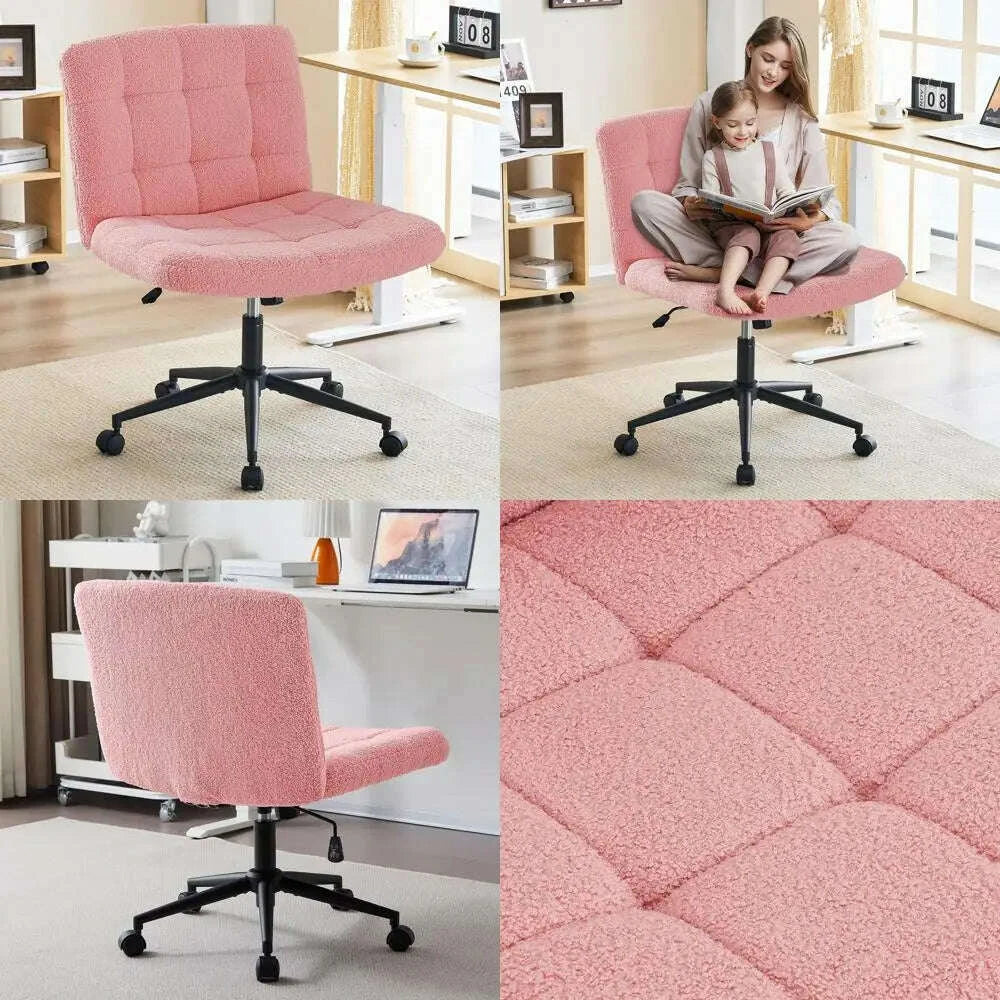 adjustable-height-swivel-desk-chair-with-wheels-faux-fur-pink-comfortable-for-home-office-and-vanity-usekimludkimlud-35573719