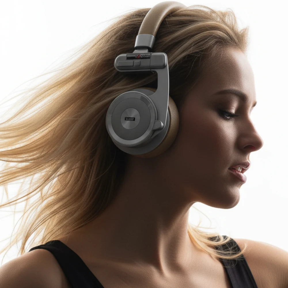 KIMLUD, UMELODY U3 ULTRA Active Noise Cancelling ANC Retro Wireless Bluetooth OVER-EAR ON-EAR metal Headphones Headset, KIMLUD Womens Clothes