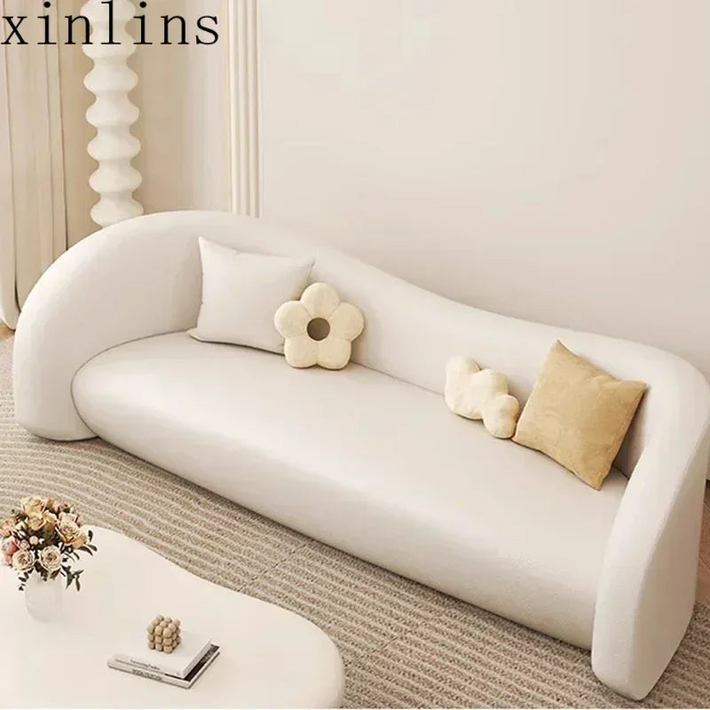 Nordic Minimalist Sofa Sculptural Silhouette And Quiet Confidence — White | KIMLUD