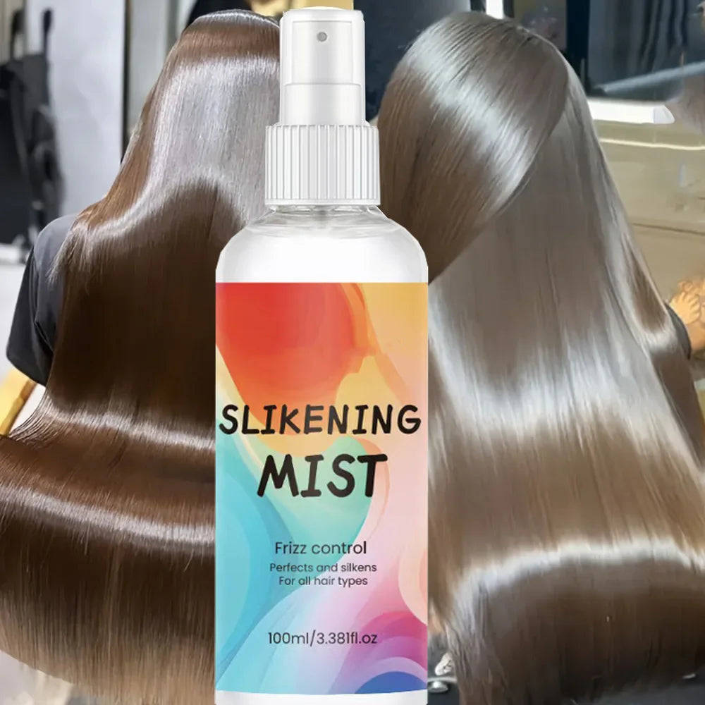 Silk Therapy Hair Spray Silkening Thermal Shield For Curly Texture — Clear | KIMLUD