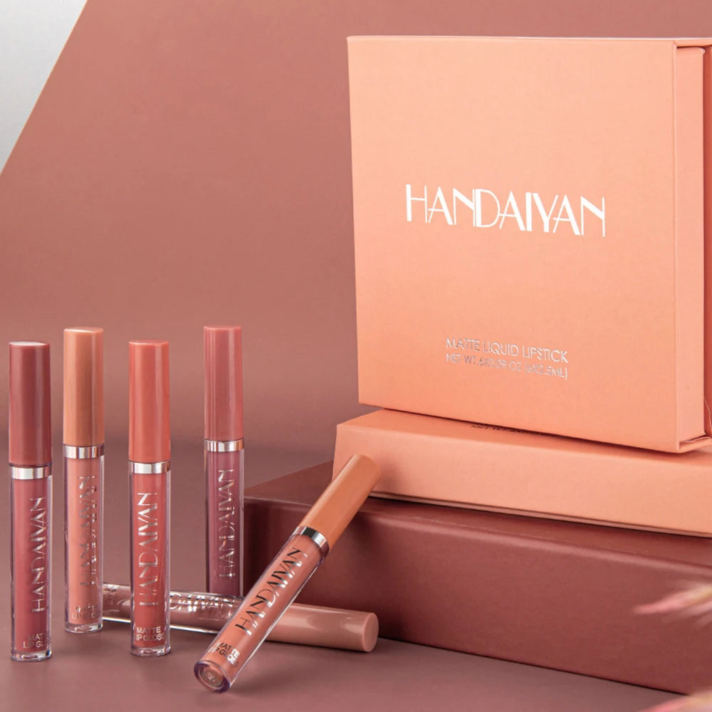 HANDAIYAN Matte Liquid Lipstick Waterproof Lip Gloss Lip Glaze Set Lipgloss Makeup