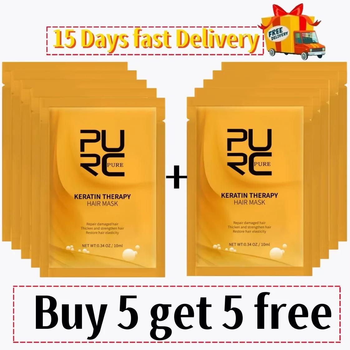 Keratin Hair Mask 8 Seconds Smoothing Treatment For Damaged Hair — White | KIMLUD