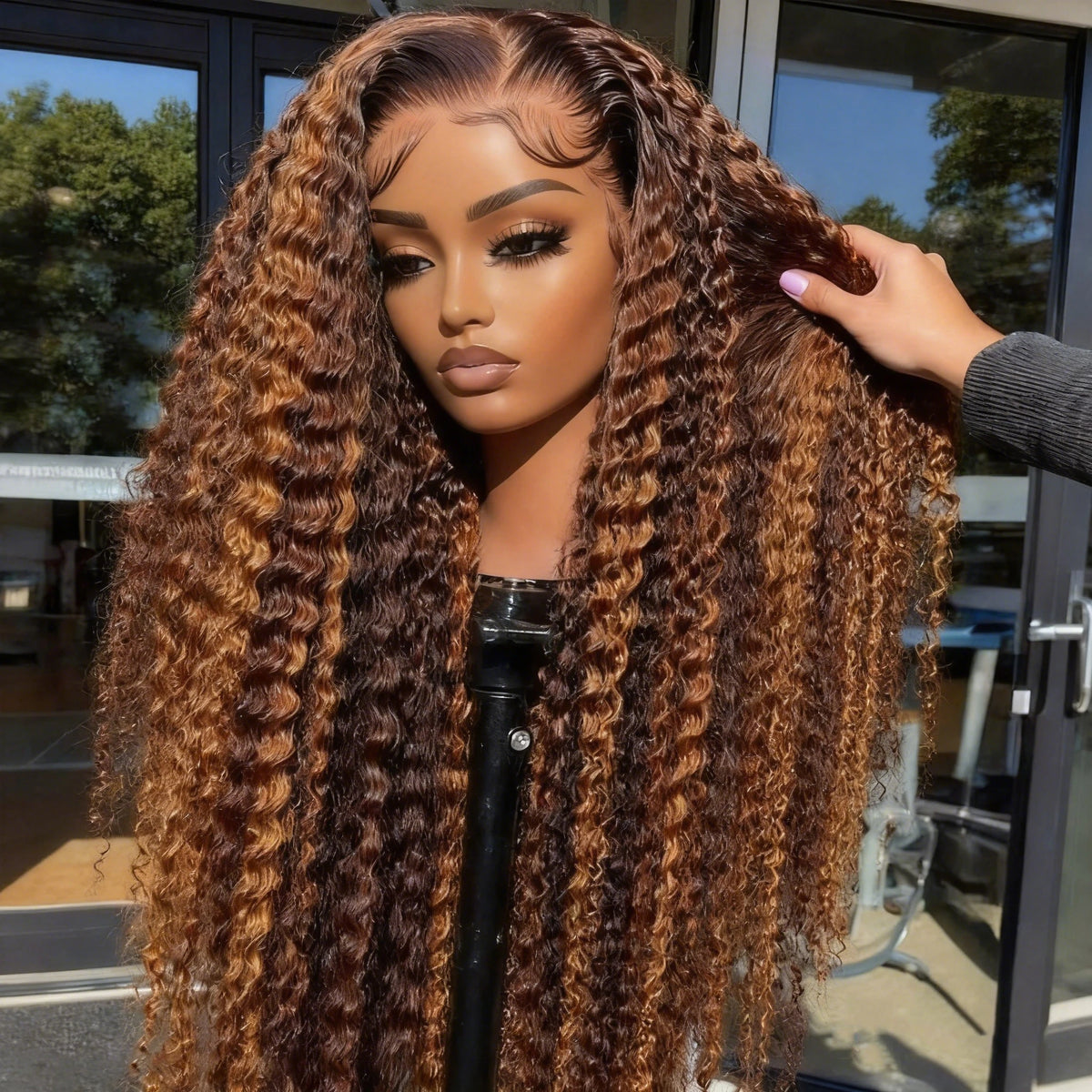 Lace Front Wig – Deep Wave – Remy Human Hair – Ombre 4/27 | KIMLUD
