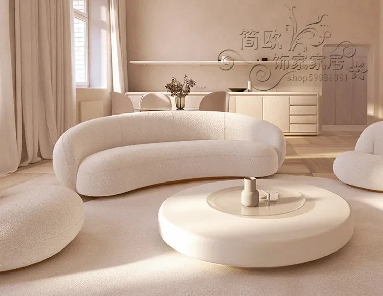 Nordic Velvet-Inspired Sofa Curved Silhouette With Plush Cushioning — Olive Green | KIMLUD