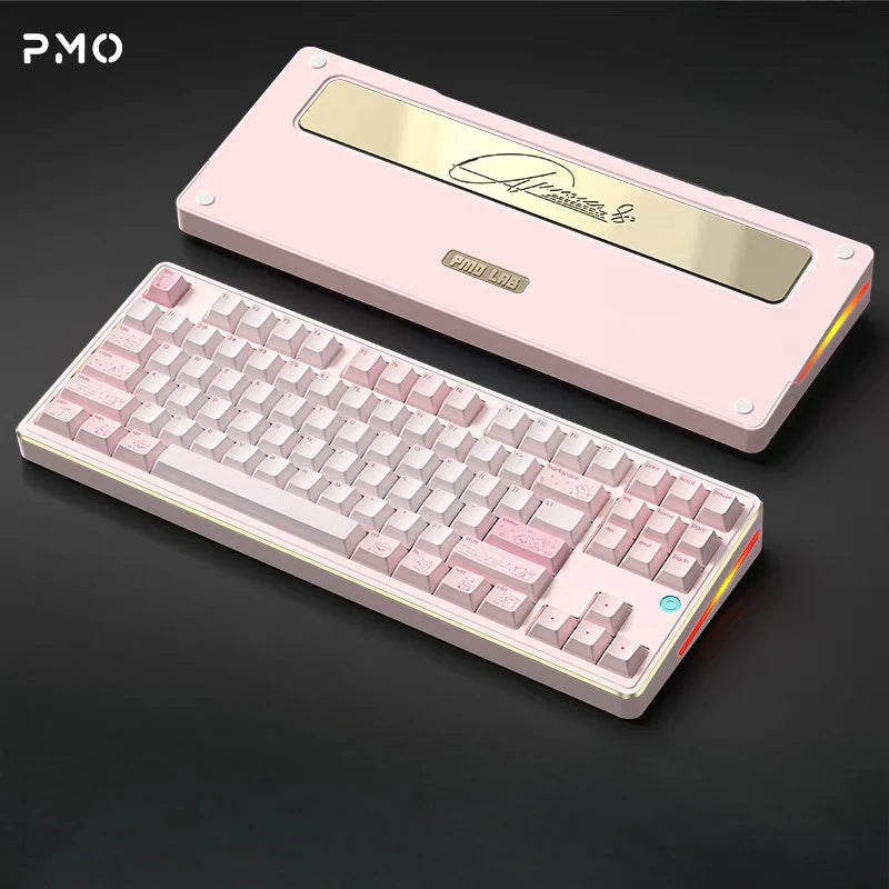 PMO Aurora80 Mechanical Keyboard Wireless Tri-mode Gasket/TOP Hot-Swap RGB Custom Aluminum Office Gaming Keyboard PC Laptop Gift