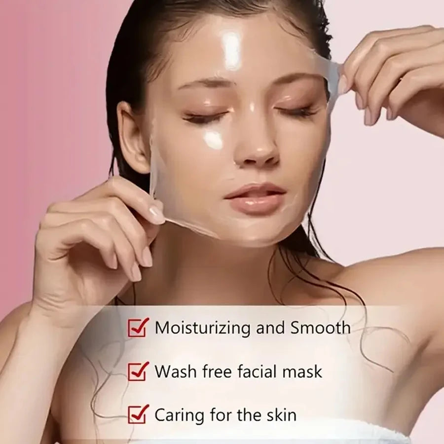 Collagen Peel Mask, Biotin Collagen Wrap Mask Day and Night, Deep Hydration, Night Care Mask Cream.