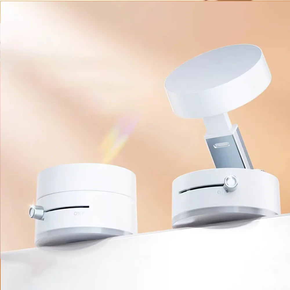 Bonola Mobile Phone Vacuum Suction Cup Holder Foldable for iPhone/ Android Kitchen Lazy Vacuum Double Sided Magnetic Bracket