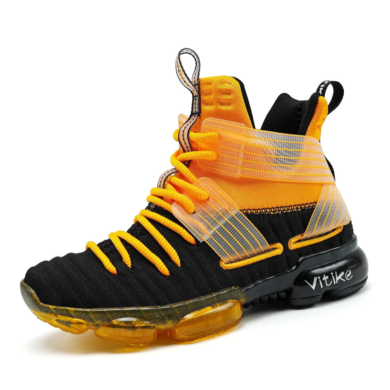 Kids Basketball Shoes High-top Sports Shoes Sneakers Durable Lace-up Non-Slip Running Shoes Secure for Little Kids Big Kids and