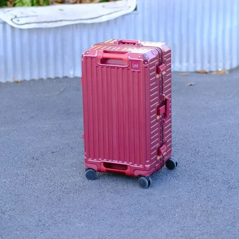 20 Inch Cabin Rolling Luggage Multifunctional Travel Suitcase Password Lock Omni-directional Wheel Rolling Luggage Case