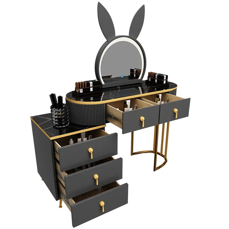 European Modern Vanity Table Storage Brass Hardware — Deep Blue-Dust | KIMLUD