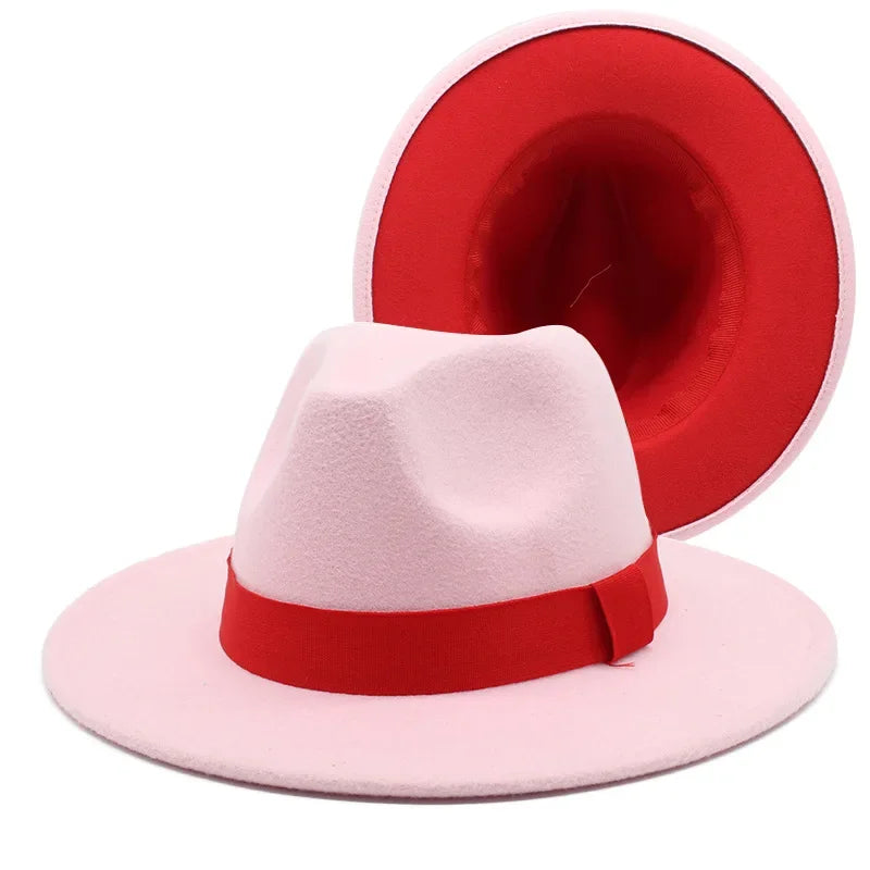 Fedora Hat – Double Sided – Polyester – Black And White | KIMLUD