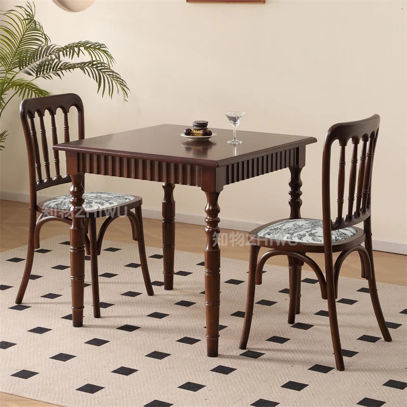 American Retro Bar Stool Ergonomic Dining Chair — Espresso | KIMLUD