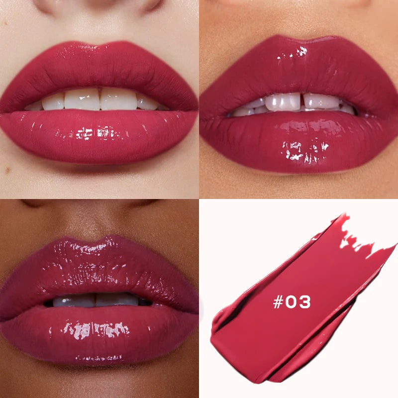 Watery Mirror Lip Gloss Dewy Glass-Sheen With Subtle Aquatic Glow — Soft Rose Pink | KIMLUD