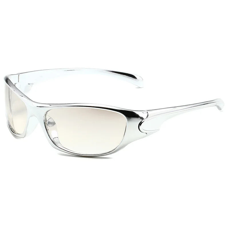 New Punk Y2K Sunglasses Women Goggle Luxury Brand Wrap Square Sun Glasses 2000'S Shades Eyewear UV400 Female Designer Eyeglasses