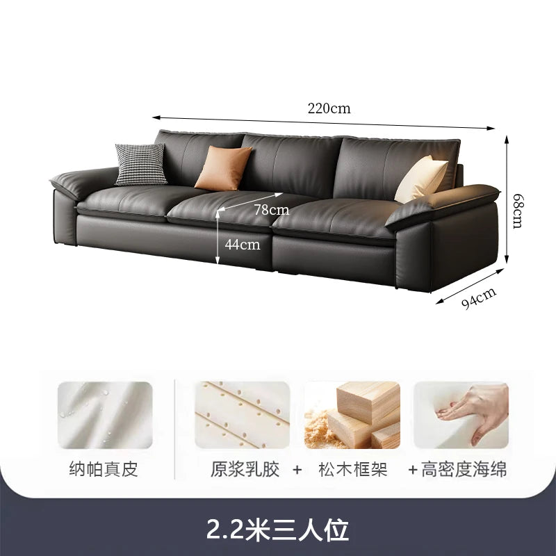 European Glamour Sectional Sofa Minimalistic — Cream | KIMLUD