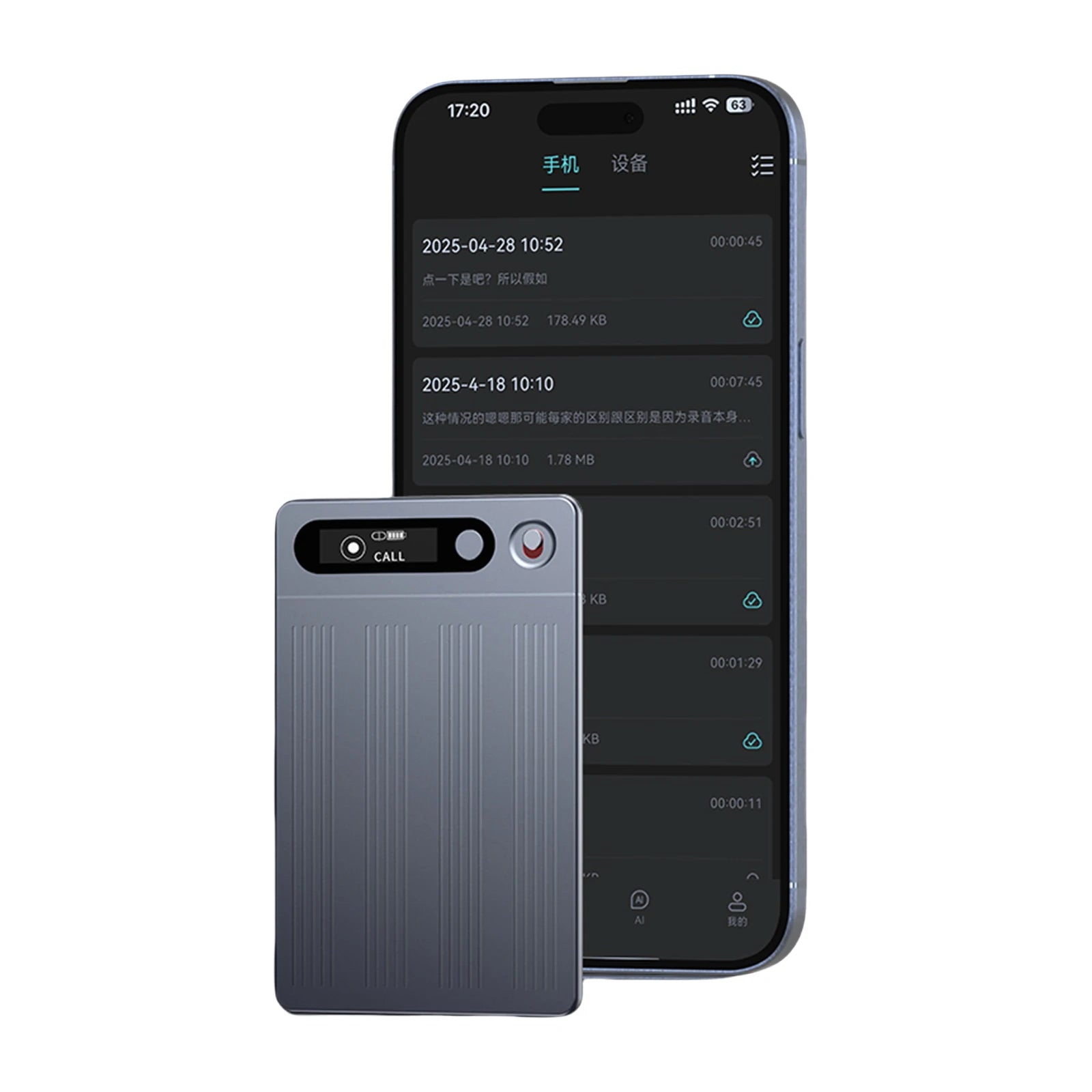 KIMLUD, 64G AI Voice Recorder Portable AI Notetaking Device with Case Audio Dictaphone Support 134 Languages for Lectures Meetings Calls, KIMLUD Womens Clothes