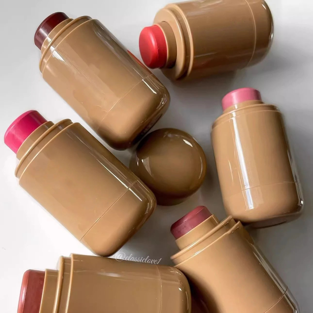 6 colors Makeup Cheek Blush Cream Blusher Stick Lip Gloss Phone Case For iPhone Toast SALTY TAN Raspberry Espresso Lipstick INS