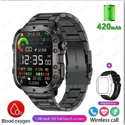Xiaomi New Rugged Military Black Smart Watch Men For Android Ios 3ATM Waterproof Sport Fitness Ai Voice Smartwatch Outdoor