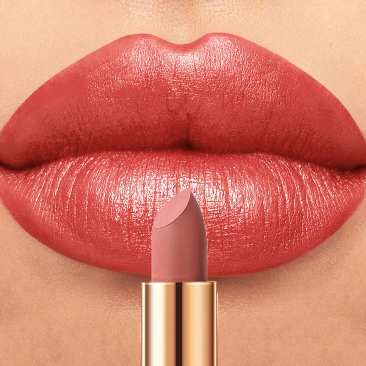 Matte Sexy Nude Red Silky Lipstick 8 Colors Waterproof Long Lasting and Nonstick Cup Moisturizing Lipstick Makeup Cosmetics 4g