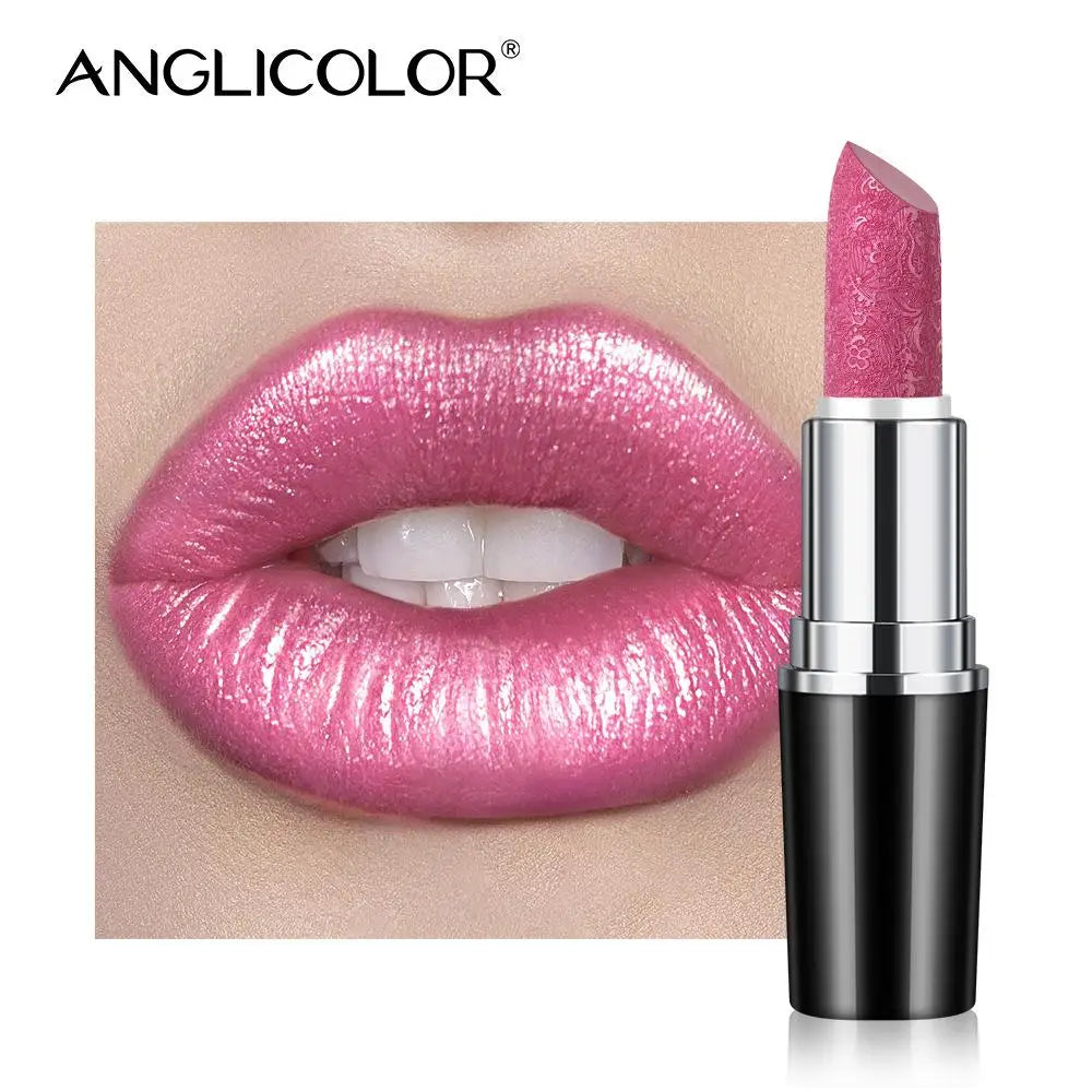 Pearlescent Lip Gloss Long-Lasting Hydrating — Rosy Pearlescent Pink | KIMLUD
