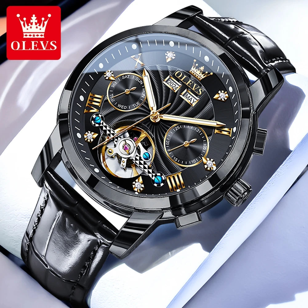 Skeleton Stainless Steel Watch Tourbillon — Silver | KIMLUD