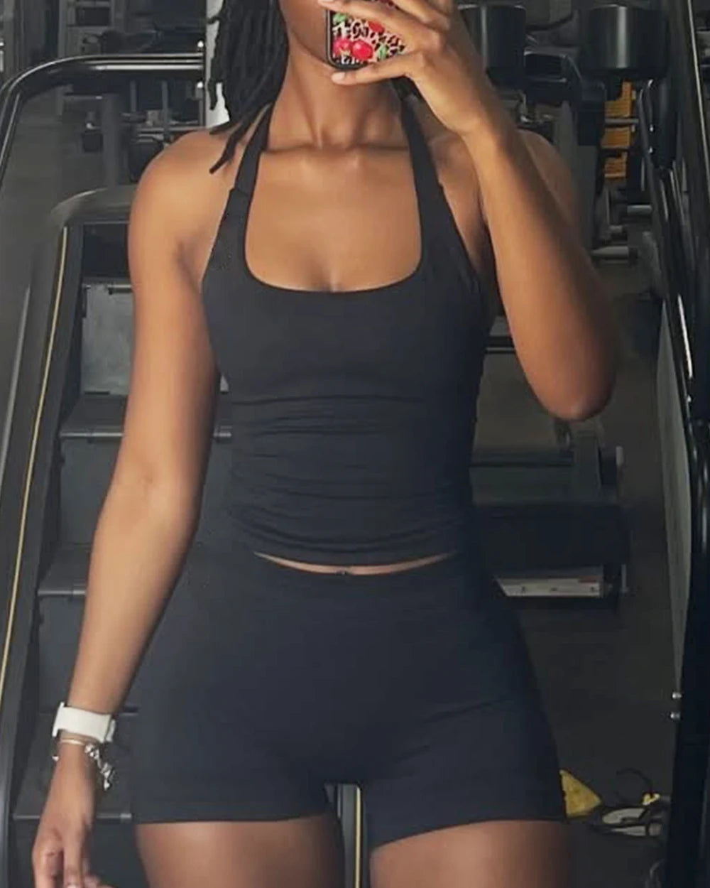 Padded Sports Bra – Backless Strappy – Halter | KIMLUD