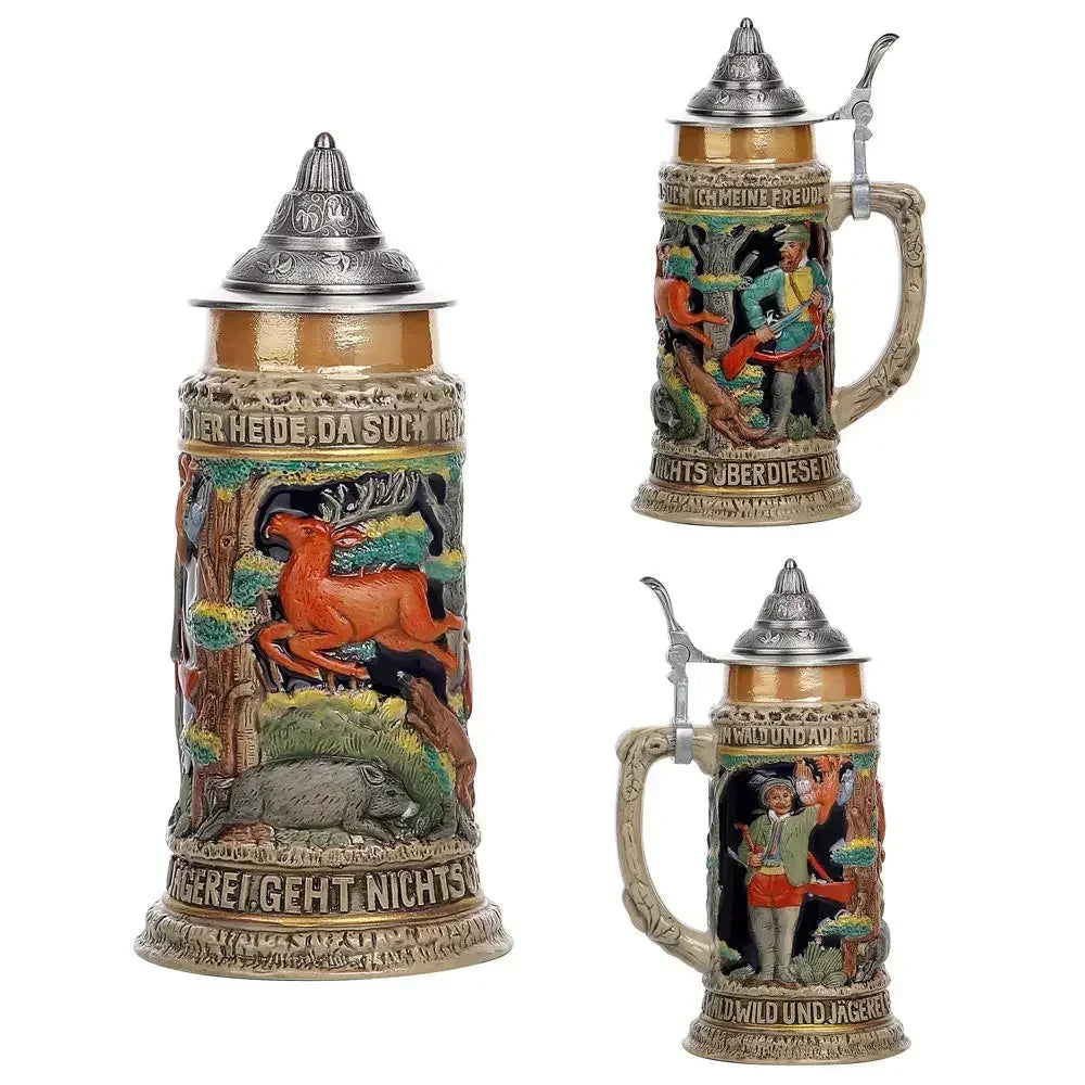 German Beer Stein Tankard Mug 600ml — Oktoberfest & Father's Day Gift | KIMLUD