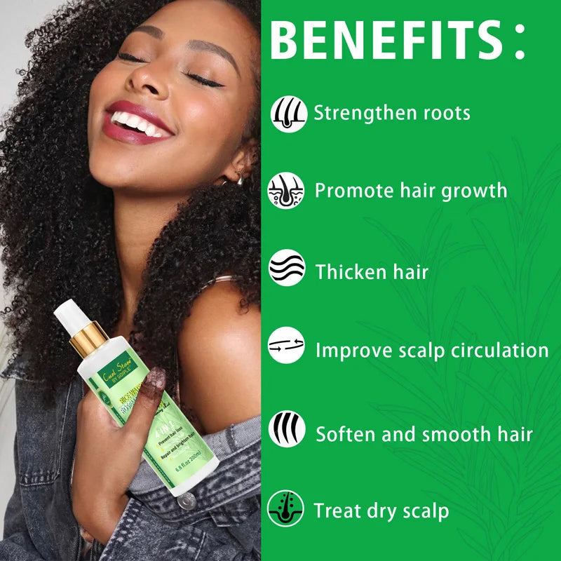 GOIPLE Natural Rice Water&Rosemary Spray Biotin Nourishes Moisturizes Health Scalp Smooth Split Ends Daily Strengthen Hair Mist