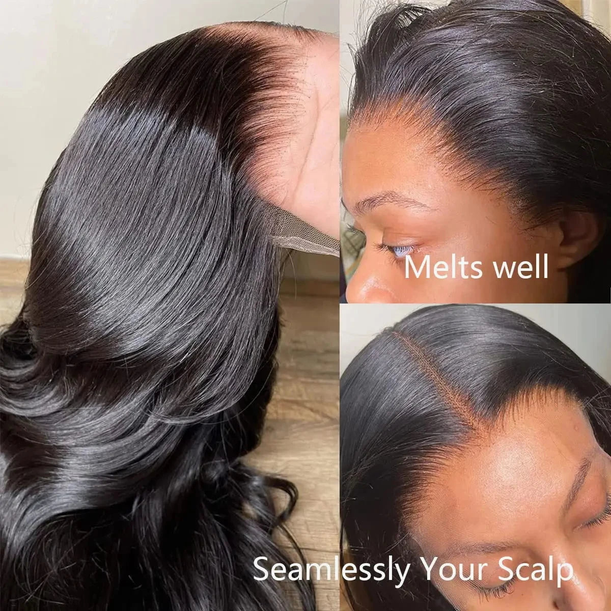 Lace Front Wig – 180 Density – Human Hair – Natural Black | KIMLUD