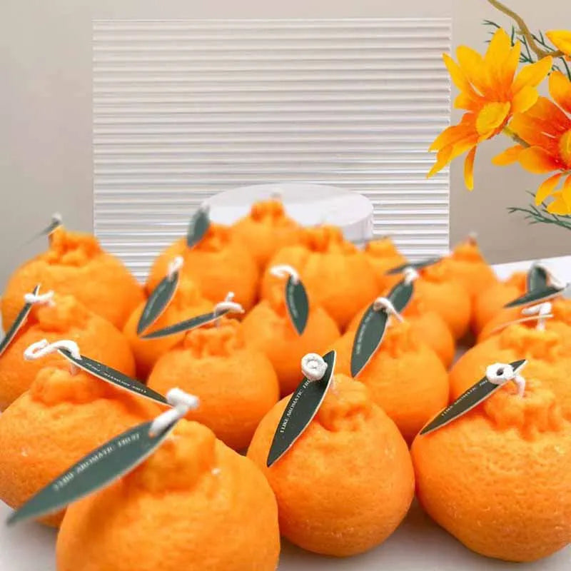 KIMLUD, Ins Simulation Tangerine Aroma Candles Creative Modern Home Decoration Ornaments Birthday Gift Accompaniment Soy Aroma Candles, KIMLUD Womens Clothes