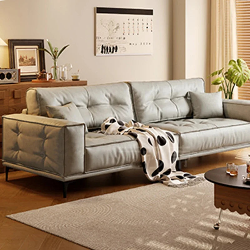 Leather Oversized Sofa Postmodern — Deep Brown | KIMLUD