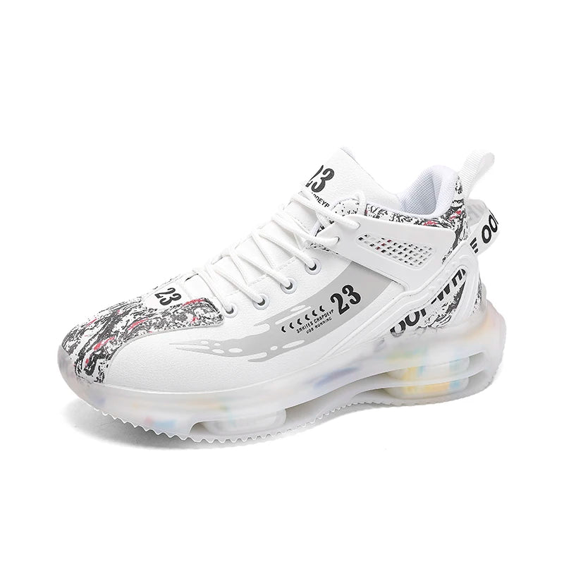 Mesh Breathable Sneakers Cushioned EVA — White | KIMLUD