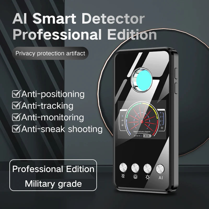 Sleek Stainless Anti Spy Detector Portable — Black | KIMLUD