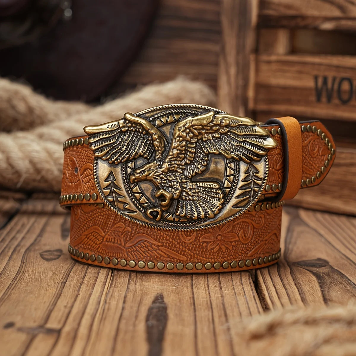Belt – Western Denim – PU Leather – Brown | KIMLUD