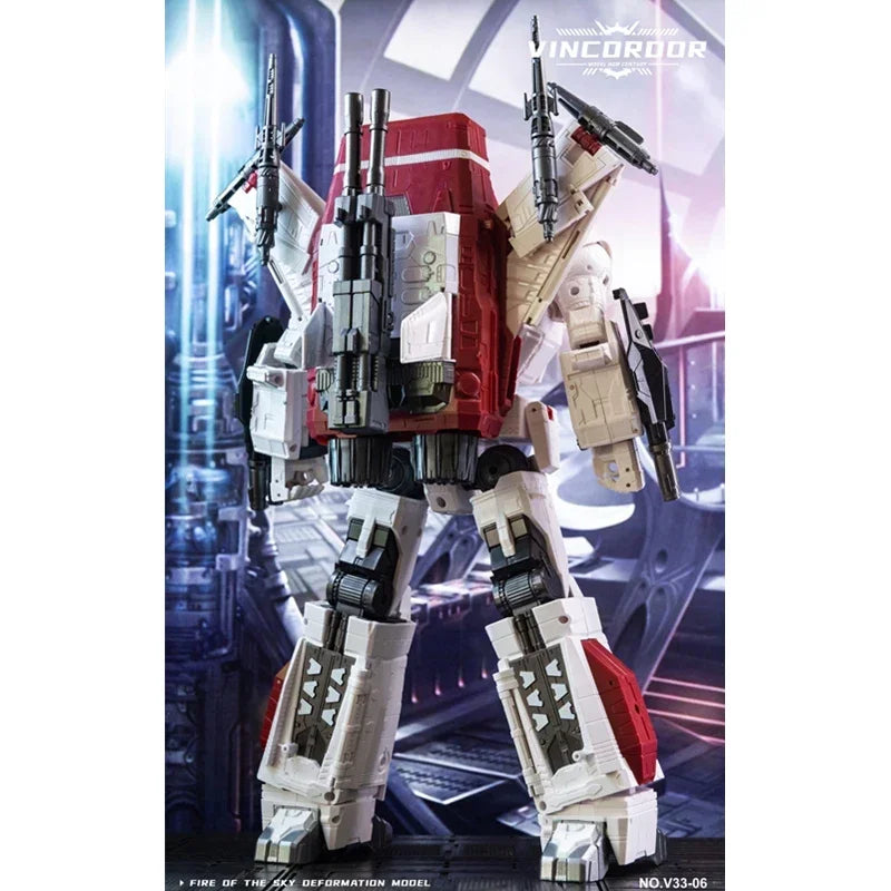 Enlarged Version KO MP57 Deformation Toy Model Car Robot Airplane - Vincoroor Jetfire Skyfire Siege Series V33-06