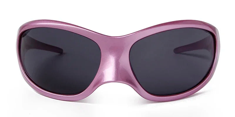 Plastic Oversized Frame Sunglasses — Black | KIMLUD