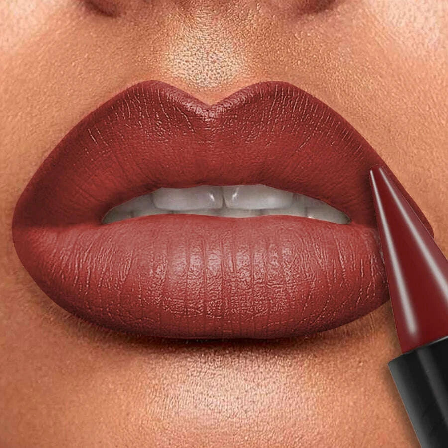15-colors-sexy-red-lipstick-pen-waterproof-matte-contour-tint-lipstick-long-lasting-lip-glaze-brown-lipliner-pencil-lip-makeupkimludkimlud-35568636